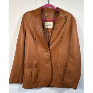 Tannery West Cognac Brown Leather Blazer Jacket